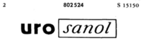 uro sanol Logo (DPMA, 20.08.1963)