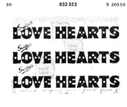 Swizzels LOVE HEARTS Logo (DPMA, 01.12.1967)