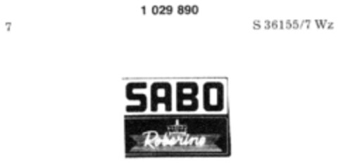 SABO Roberine Logo (DPMA, 08.04.1981)