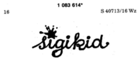 sigikid Logo (DPMA, 25.07.1984)