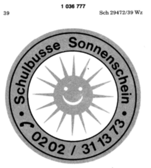 Schulbusse Sonnenschein Logo (DPMA, 12/21/1981)