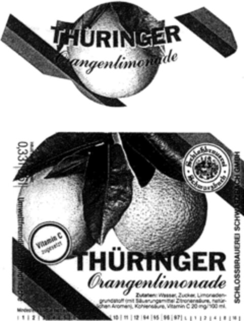 THÜRINGER Orangenlimonade Logo (DPMA, 06.11.1993)