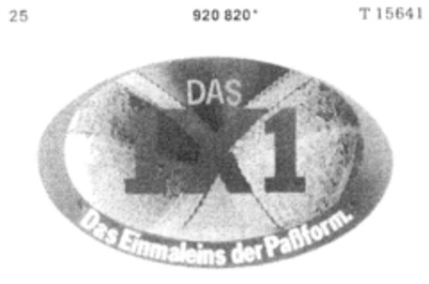 Das Einmaleins der Paßform 1x1 Logo (DPMA, 04/18/1973)