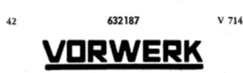 VORWERK Logo (DPMA, 06.10.1950)