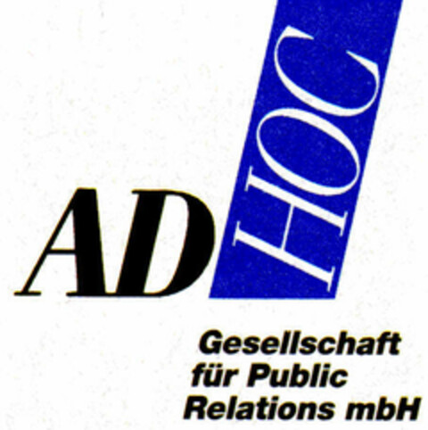AD HOC Gesellschaft für Public Relations mbH Logo (DPMA, 15.01.2001)