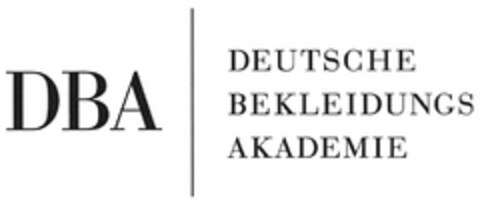 DBA DEUTSCHE BEKLEIDUNGS AKADEMIE Logo (DPMA, 25.04.2016)