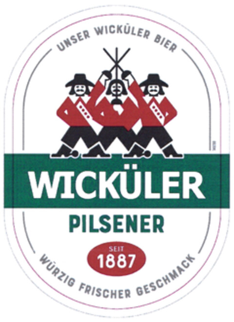 WICKÜLER PILSENER SEIT 1887 UNSER WICKÜLER BIER WÜRZIG FRISCHER GESCHMACK Logo (DPMA, 27.05.2023)