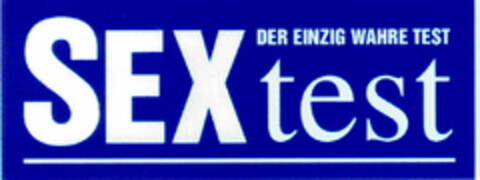 SEXtest DER EINZIG WAHRE TEST Logo (DPMA, 16.10.1995)