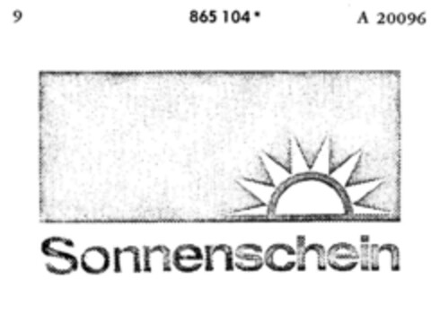 Sonnenschein Logo (DPMA, 03/11/1969)