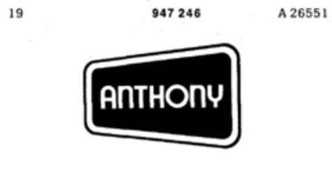 AnTHOnY Logo (DPMA, 19.11.1974)