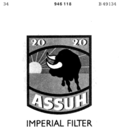 ASSUH IMPERIAL FILTER Logo (DPMA, 21.09.1972)