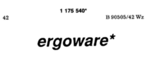 ergoware* Logo (DPMA, 08.08.1990)