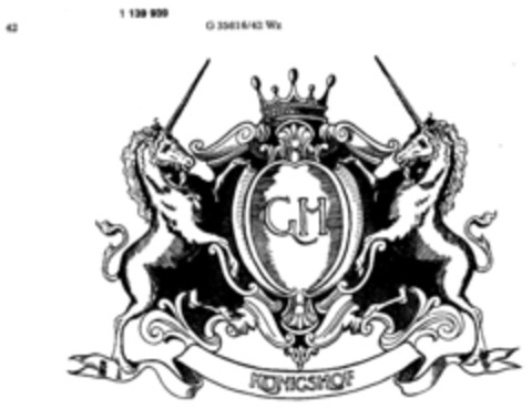 GH KÖNIGSHOF Logo (DPMA, 11.06.1988)