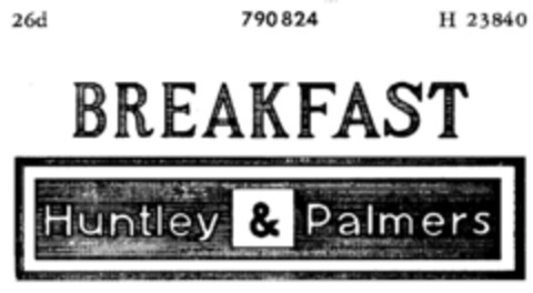 BREAKFAST Huntley & Palmers Logo (DPMA, 26.09.1963)