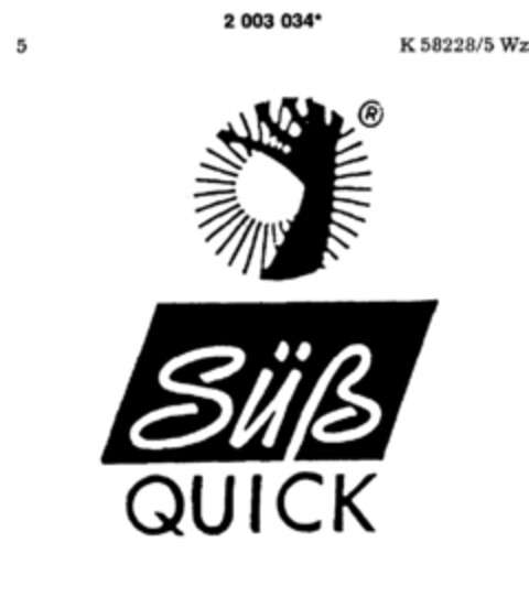 süß QUICK Logo (DPMA, 21.06.1991)