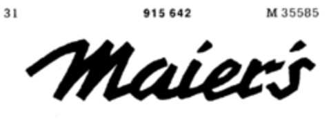 Maier`s Logo (DPMA, 07.04.1972)