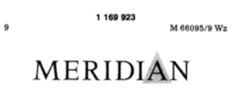 MERIDIAN Logo (DPMA, 31.10.1989)