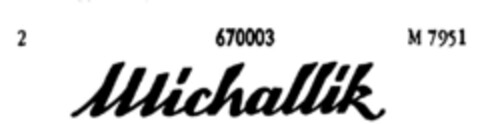 Michallik Logo (DPMA, 10.04.1954)