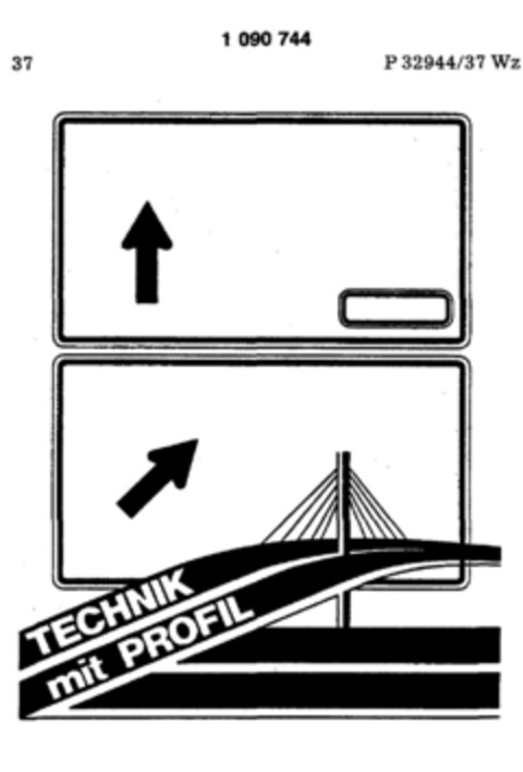 TECHNIK mit PROFIL Logo (DPMA, 20.07.1985)