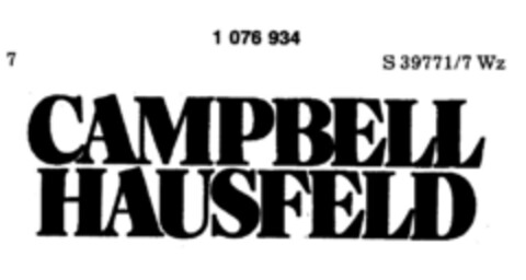 CAMPBELL HAUSFELD Logo (DPMA, 21.12.1983)