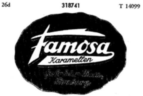 Famosa Karamellen Gebrüder Timm, Hamburg Logo (DPMA, 04/16/1924)