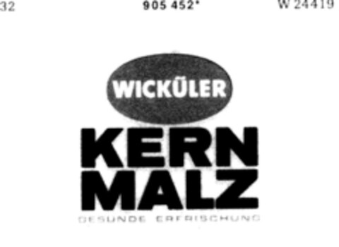 WICKÜLER KERN MALZ Logo (DPMA, 16.11.1972)