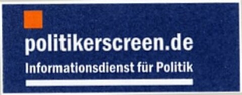 politikerscreen.de Informationsdienst für Politik Logo (DPMA, 06.09.2000)