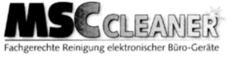 MSC CLEANER Fachgerechte Reinigung elektronischer Büro-Geräte Logo (DPMA, 27.12.2000)