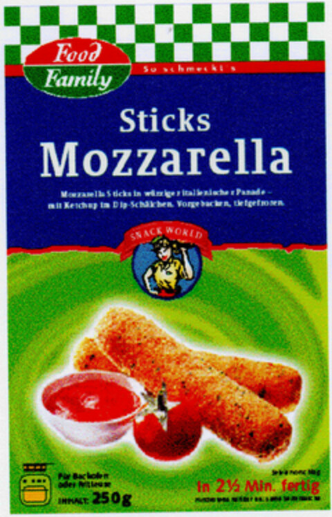 Food Family Sticks Mozzarella Logo (DPMA, 17.03.2001)