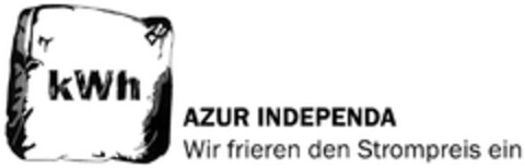 kWh AZUR INDEPENDA Wir frieren den Strompreis ein Logo (DPMA, 13.03.2013)