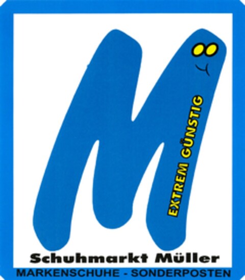 M Schuhmarkt Müller MARKENSCHUHE - SONDERPOSTEN EXTREM GÜNSTIG Logo (DPMA, 10.04.2013)