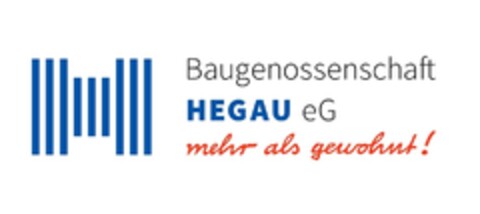 Baugenossenschaft HEGAU eG mehr als gewohnt! Logo (DPMA, 26.09.2018)