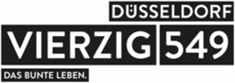 DÜSSELDORF VIERZIG 549 DAS BUNTE LEBEN. Logo (DPMA, 08.07.2021)