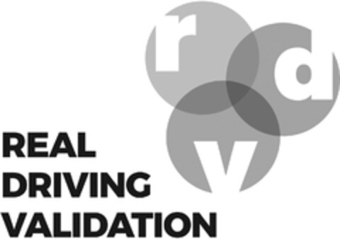 rdv REAL DRIVING VALIDATION Logo (DPMA, 04/21/2022)