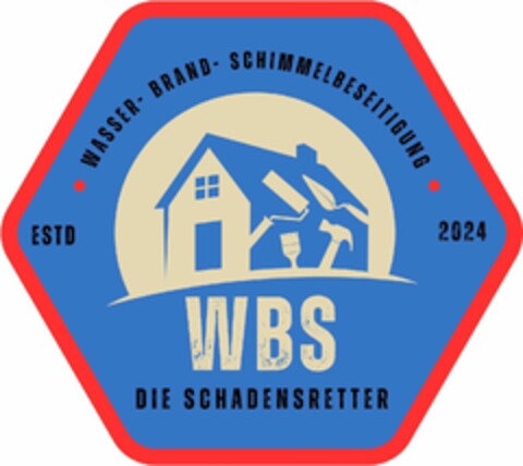 WBS DIE SCHADENSRETTER ESTD 2024 · WASSER-BRAND-SCHIMMELBESEITIGUNG· Logo (DPMA, 24.07.2024)