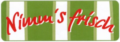 Nimm's frisch Logo (DPMA, 11/25/2003)