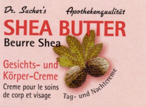 SHEA BUTTER Gesichts- und Körper-Creme Logo (DPMA, 02/16/2005)