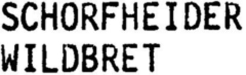 SCHORFHEIDER WILDBRET Logo (DPMA, 24.07.1995)
