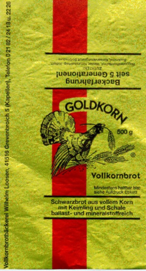 GOLDKORN Logo (DPMA, 08/30/1996)