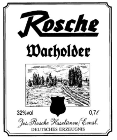 Rosche Wacholder Logo (DPMA, 11/25/1997)