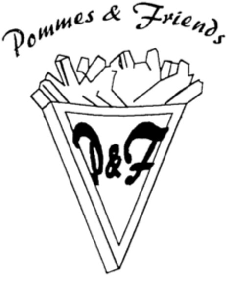 Pommes & Friends P&F Logo (DPMA, 05.11.1998)