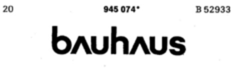 bauhaus Logo (DPMA, 30.07.1974)