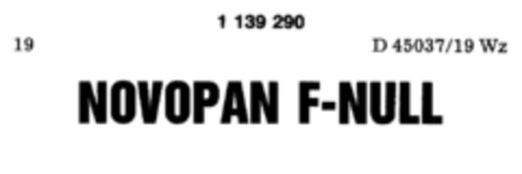 NOVOPAN F-NULL Logo (DPMA, 13.08.1988)