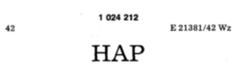HAP Logo (DPMA, 03/05/1980)