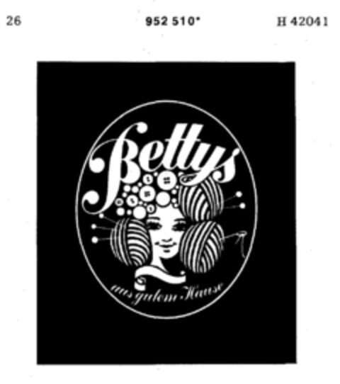 Bettys aus gutem Hause Logo (DPMA, 30.07.1976)
