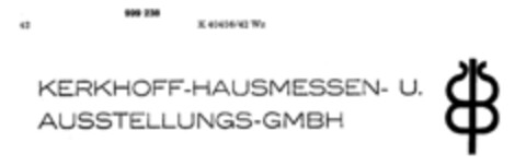 KERKHOFF-HAUSMESSEN- U. AUSSTELLUNGS-GMBH Logo (DPMA, 02.04.1979)