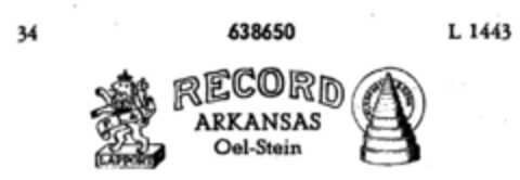 RECORD ARKANSAS Oel-Stein Logo (DPMA, 22.06.1951)