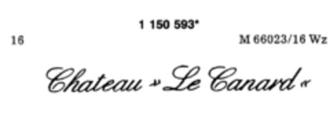 Chateau >Le Canard< Logo (DPMA, 23.10.1989)