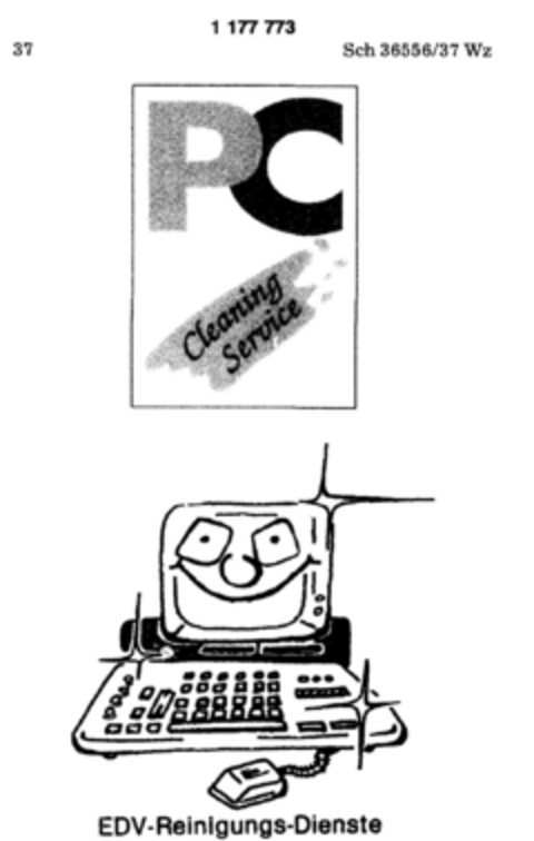 PC Cleaning Service EDV-Reinigungs-Dienste Logo (DPMA, 23.08.1990)