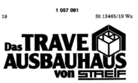Das TRAVE AUSBAUHAUS von STREIF Logo (DPMA, 16.04.1983)